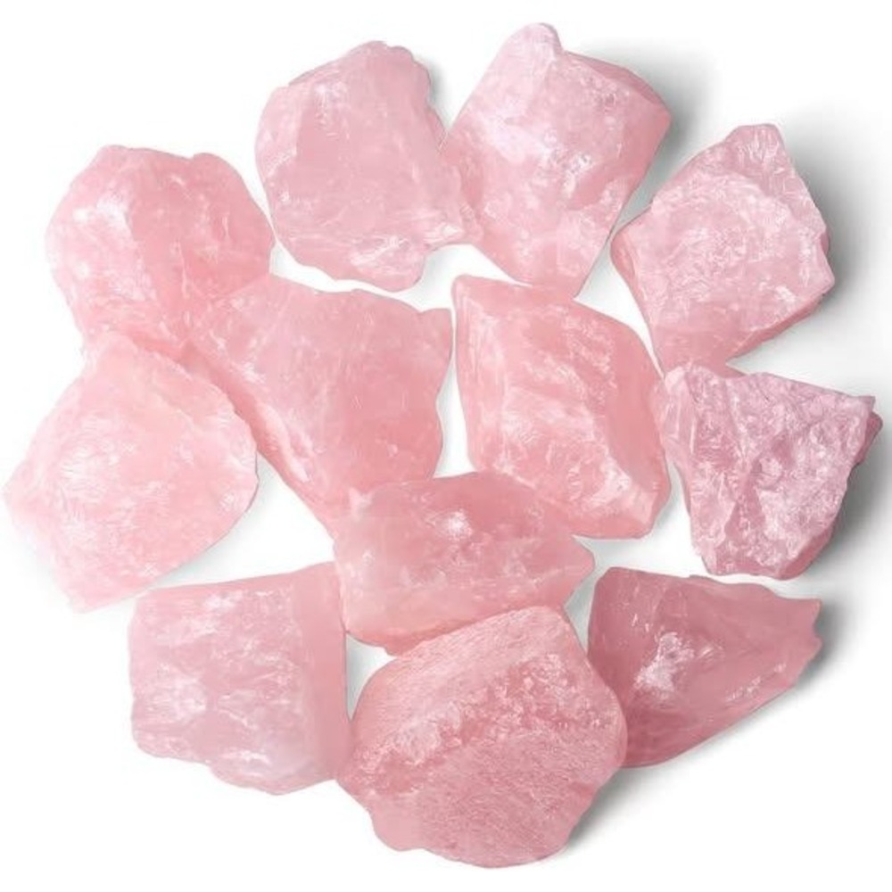 Natural Raw Rose Quartz Crystals Rough Pink Stones for Tumbling and Decor 1lb